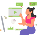 پیش‌نمایش فایل girl-is-broadcasting-live-9858596 از پک پادکست