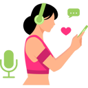 پیش‌نمایش فایل girl-is-listening-music-on-mobile-9858624 از پک پادکست
