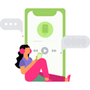پیش‌نمایش فایل girl-is-listening-to-music-in-a-podcast-9858616 از پک پادکست
