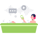 پیش‌نمایش فایل girl-listening-to-podcast-in-bathtub-9858606 از پک پادکست