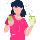 پیش‌نمایش فایل girl-listening-to-podcast-on-mobile-9858604 از پک پادکست