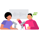 پیش‌نمایش فایل host-is-interviewing-a-girl-in-a-podcast-9858617 از پک پادکست