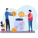 پیش‌نمایش فایل boy-and-girl-putting-donation-in-jar-9783645 از پک خیریه