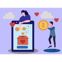 پیش‌نمایش فایل boy-making-donations-online-9783774 از پک خیریه