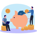 پیش‌نمایش فایل boys-saving-money-in-piggy-bank-9783654 از پک خیریه