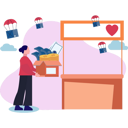 پیش‌نمایش فایل girl-placing-donation-box-on-stall-9783769 از پک خیریه