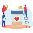 پیش‌نمایش فایل girl-putting-dollars-in-donation-jar-9783655 از پک خیریه