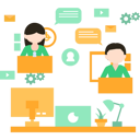 پیش‌نمایش فایل boy-and-girl-working-in-customer-support-service-9852068 از پک پشتیبانی فنی