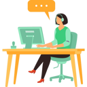 پیش‌نمایش فایل girl-talking-to-customer-9852063 از پک پشتیبانی فنی