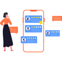 پیش‌نمایش فایل girl-checking-feedback-on-mobile-9853414 از پک امتیازدهی