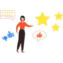 پیش‌نمایش فایل woman-looking-at-star-rating-9853429 از پک امتیازدهی