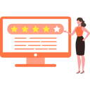 پیش‌نمایش فایل woman-looking-at-star-rating-on-monitor-9853407 از پک امتیازدهی