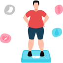 پیش‌نمایش فایل fatty-boy-is-checking-the-weight-with-the-machine-9959497 از پک رژیم و تناسب اندام