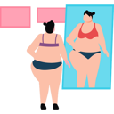 پیش‌نمایش فایل fatty-lady-is-looking-at-herself-in-the-mirror-9959505 از پک رژیم و تناسب اندام