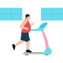پیش‌نمایش فایل fatty-man-is-running-on-a-treadmill-9959511 از پک رژیم و تناسب اندام