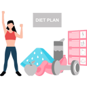 پیش‌نمایش فایل healthy-girl-has-a-diet-plan-9959518 از پک رژیم و تناسب اندام