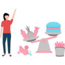 پیش‌نمایش فایل the-girl-is-looking-at-the-food-scale-9959520 از پک رژیم و تناسب اندام