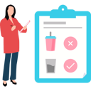 پیش‌نمایش فایل the-girl-is-marking-the-diet-list-9959517 از پک رژیم و تناسب اندام