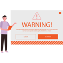 پیش‌نمایش فایل the-boy-is-showing-a-warning-9852040 از پک اخطار