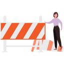 پیش‌نمایش فایل the-girl-is-holding-the-construction-barrier-9852024 از پک اخطار