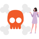 پیش‌نمایش فایل the-girl-is-looking-at-the-danger-skull-9852034 از پک اخطار