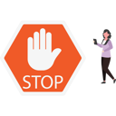 پیش‌نمایش فایل the-girl-is-looking-at-the-stop-sign-9852045 از پک اخطار