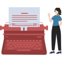 پیش‌نمایش فایل girl-looks-at-a-typewriter-9865287 از پک نشر و انتشارات