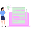 پیش‌نمایش فایل girl-looking-at-article-on-laptop-9871497 از پک وبسایت