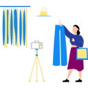 پیش‌نمایش فایل girl-making-promotional-videos-for-clothes-9994199 از پک تولیدکننده محتوا