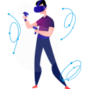 پیش‌نمایش فایل boy-holding-vr-sticks-9886599 از پک متاورس