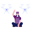 پیش‌نمایش فایل girl-wearing-vr-watching-drone-9886567 از پک متاورس