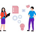 پیش‌نمایش فایل boy-and-girl-working-on-business-idea-9917034 از پک کار تیمی در کسب و کار