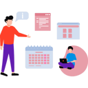 پیش‌نمایش فایل boy-instructing-another-boy-about-business-schedule-9917029 از پک کار تیمی در کسب و کار