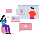 پیش‌نمایش فایل boy-talking-to-girl-online-about-business-graph-9917012 از پک کار تیمی در کسب و کار
