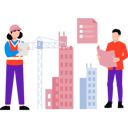 پیش‌نمایش فایل engineers-are-looking-at-the-design-of-the-building-9917024 از پک کار تیمی در کسب و کار