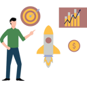 پیش‌نمایش فایل businessman-showing-business-startup-rocket-10010278 از پک کارآفرین