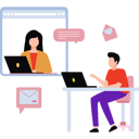 پیش‌نمایش فایل boy-and-girl-chatting-online-on-laptop-10012650 از پک چت کردن