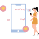 پیش‌نمایش فایل girl-chatting-on-mobile-10012643 از پک چت کردن