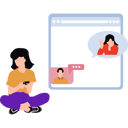 پیش‌نمایش فایل girl-chatting-with-other-boy-and-girl-10012664 از پک چت کردن