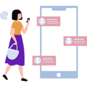 پیش‌نمایش فایل girl-looking-at-phone-10012639 از پک چت کردن