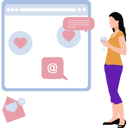 پیش‌نمایش فایل girl-reading-love-chat-10012641 از پک چت کردن