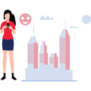 پیش‌نمایش فایل girl-standing-and-using-her-phone-10012657 از پک چت کردن