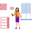 پیش‌نمایش فایل girl-standing-holding-phone-10012655 از پک چت کردن