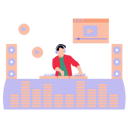 پیش‌نمایش فایل disc-jockey-is-playing-music-10069271 از پک تولیدکننده ویدئو