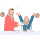 پیش‌نمایش فایل muslim-girl-is-happy-to-see-the-food-10094215 از پک عید (فطر و قربان)