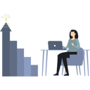 پیش‌نمایش فایل girl-working-on-graph-idea-10020917 از پک کسب و کار رایگان