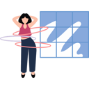 پیش‌نمایش فایل girl-exercising-with-hula-hoops-10142553 از پک تمرین ورزشی