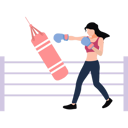 پیش‌نمایش فایل girl-is-boxing-with-a-punching-bag-10142581 از پک تمرین ورزشی