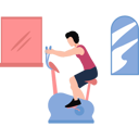 پیش‌نمایش فایل girl-is-cycling-on-the-machine-10142577 از پک تمرین ورزشی