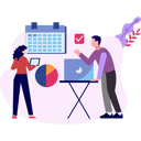 پیش‌نمایش فایل boy-talking-to-girl-about-business-analysis-10069743 از پک تیم محصول